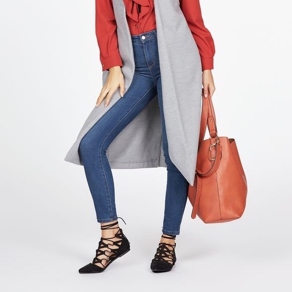 Lace Up Blush Suede Flats - Picture 8 of 8